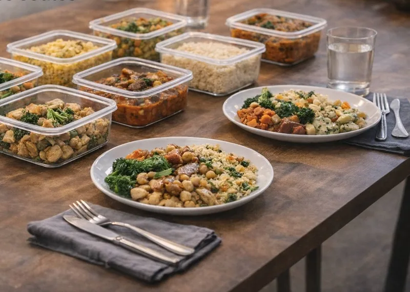 Table dressée pour la famille